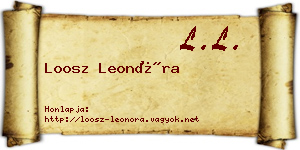 Loosz Leonóra névjegykártya